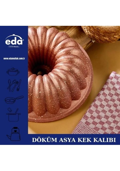 Eda Asya Rose Granit Döküm Kek Kalıbı Zk-934 Rose