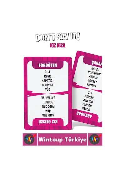 Eğitici Dikkat Zeka Gelişimi Eğlenceli Vakit Ev Kız Gecesi Parti Kart Oyunu Don't Say It-kız Kıza