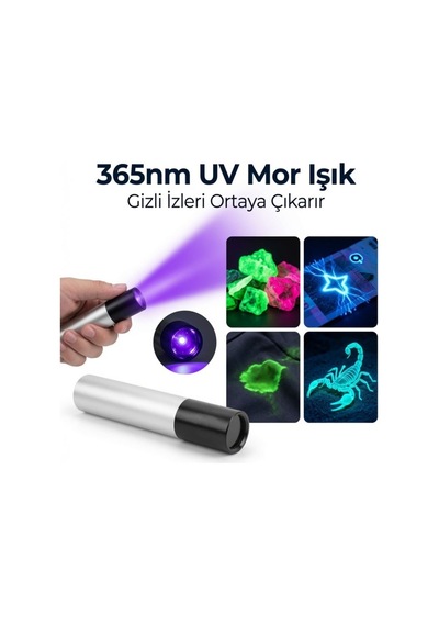 Wt-305 365nm Mor Ultraviyole El Feneri - Gizli Lekeleri Ve Detayları Ortaya Çıkaran Güçlü Mor Işık Siyah