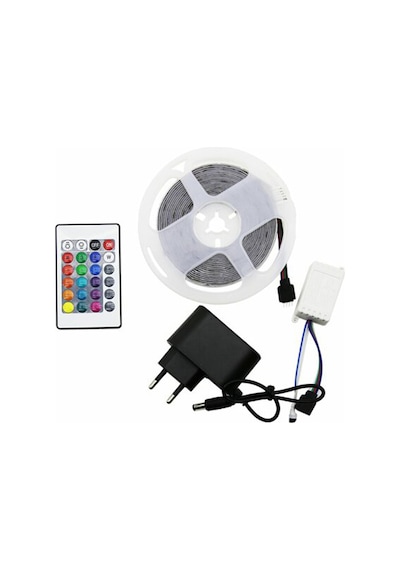 4.5 M Rgb Led Şerit 54 Led/m Kumandalı Adaptörlü Adaptor Sec-Kumanda-Metraj Seç Yok-Kumanda-Yok