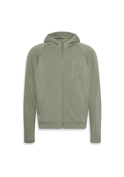 Calvin Klein Travel Full Zıp Yeşil Erkek Kapüşonlu Sweatshirt