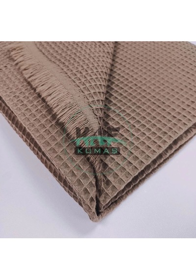 Waffle Pike Bornozluk Kumaş 100% Pamuk W-48 Kahverengi