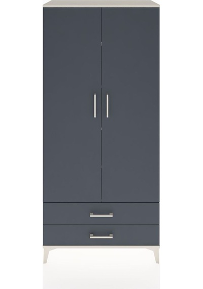 Hyperion Dolap 5 Raflı 2 Çekmeceli 2 Kapaklı 88x44x195 Aytaşı-antrasit Aytası