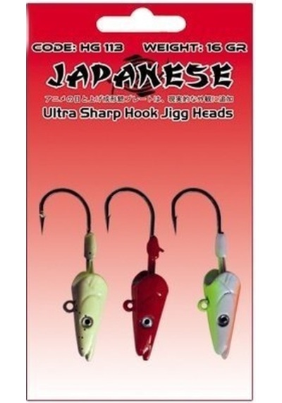 JAPANESE JİG-HEADS-3LÜ,SET 16 GR