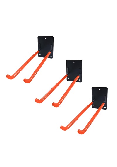 Microcase Çok Amaçlı Pvc Kaplamalı Kaymaz Metal Askılık Ağır Yük Askısı Depo Garaj Bahçe - Al5915 3 Adet Siyah