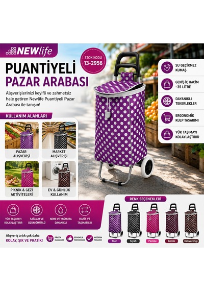 Diyarı Fırsat Mnc-205 Puantiyeli Pazar Alışveriş Arabası 10'lu Paket