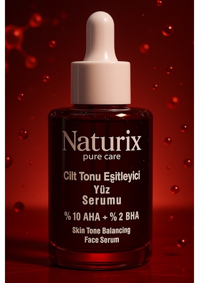 Cilt Tonu Eşitleyici Serum %10 Aha + %2 Bha Kırmızı Peeling Etkisi 30 Ml