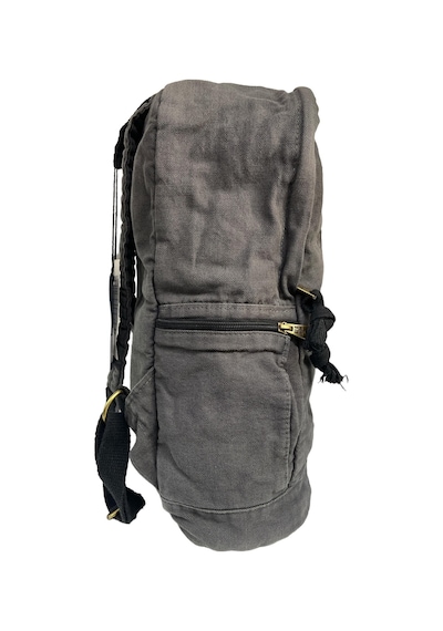 Old Cotton Cargo Kaliteli Vintage Disayn Laptop Bölmeli Sırt Gezi Çantası Leone Bag Oil 5100 Gri