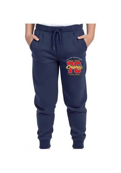 Panios Kids Original 76 Baskılı Erkek Çocuk Jogger Eşofman Altı Lacivert