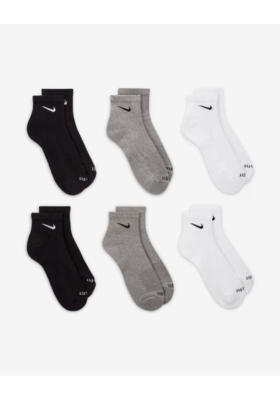 Nike Sx6899-965 Everyday Plus Destekli Bilek Antrenman Çorapları 6 Çift Karışık