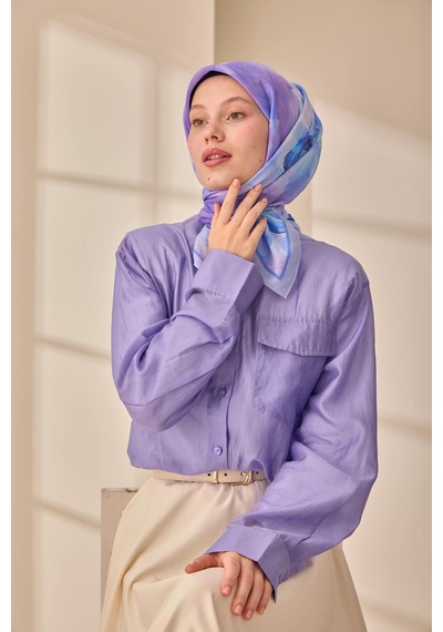 Silk Home Olinda İpek Eşarp 47004-19 Lila, Mavi, Pembe, Mor