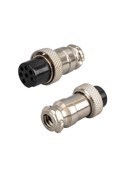 7 Pin Metal Dişi Konnektör Mayk Fiş M16 - 16mm