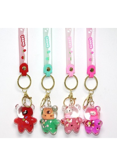 Özel Üretim Okul Çantası Süsü Sulu Silikon Anahtarlık Labubu Kapibara Hello Kitty