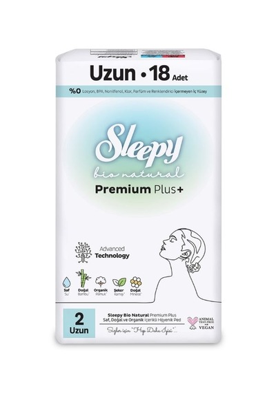 Sleepy Bio Süper Eco Uzun Hijyenik Ped 18'li