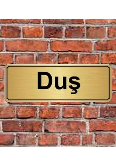 10X20 Cm Duş Yazılı Metal Yönlendirme Levhası