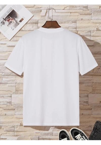 Startmore Unisex Oversize %100 Pamuk Blackk Baskılı Beyaz