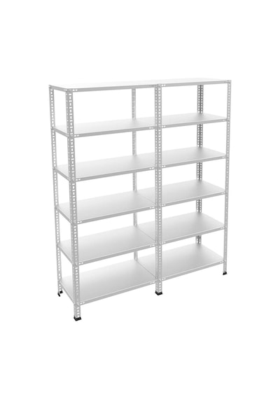 6 Katlı Duble Galvaniz Çelik Raf - Depo, Arşiv, Kiler, Dosya, Market Rafı 31x93 Cm 200 Cm 0.70 Mm Diğer