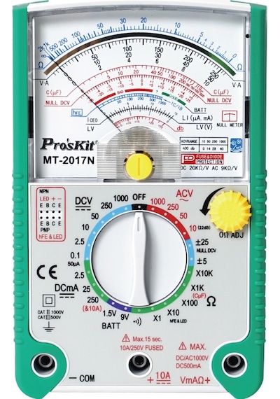 Ten, Proskit Mt-2017n Analog Multimetre Profesyonel Korumalı Avometre