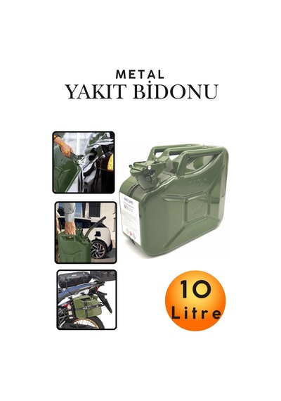 10 Litre Metal Yakıt Bidonu - Araç Bagaj Tipi Kalın Antisilikon Kompakt Benzin Mazot Deposu Tekne Motoru, Jeneratör Ve Çim Biçme İçin Sızdırmaz Yedek Yakıt Deposu Araç Motorsiklet Yakıt Taşıma Bidonu 10 Litre Metal Yakıt Bidonu - Araç Bagaj Tipi Kalın Antisilikon Kompakt Benzin Mazot Deposu Tekne Motoru, Jeneratör Ve Çim Biçme İçin Sızdırmaz Yedek Yakıt Deposu Araç Motorsiklet Yakıt Taşıma Bidonu