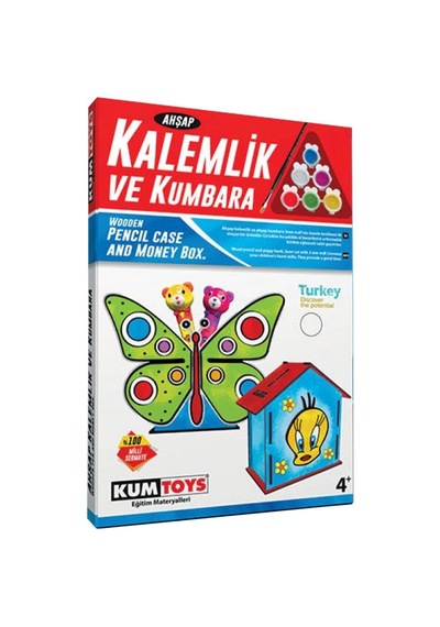 5304 Ahşap Kalemlik Ve Kumbara Seti Diğer