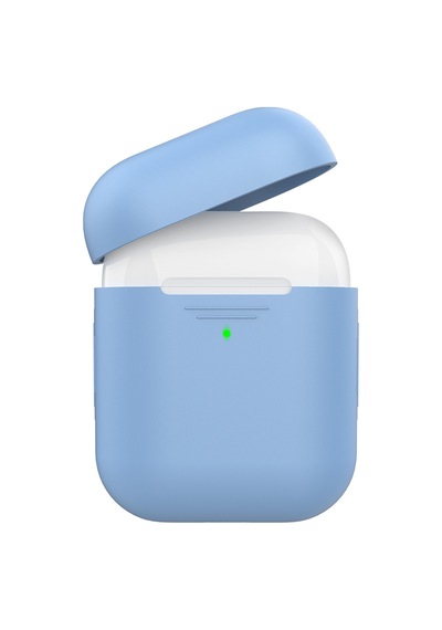 Apple Uyumlu AirPods Kılıf Silikon Tpu Malzeme 1 2 Nesil Pt02 f Bebe Mavi