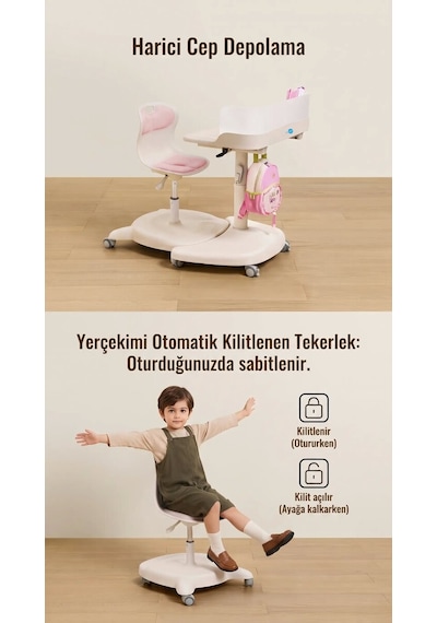 Sfyzone Pro Plus Mobil Çalışma Masası Mavi Beyaz