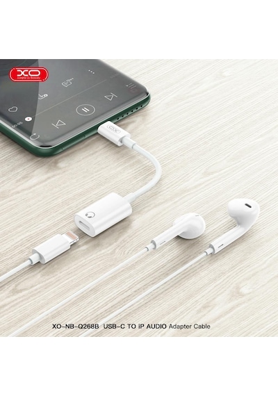 Nb-r268b Usb-c To Lightning Kulaklık Dönüştürücü - Apple Uyumlu iPhone 15 Mikrofon Destekli Ses Adaptörü