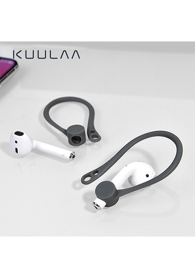 Kuulaa Apple Uyumlu iOS  Airpods Için Çengeli Kulaklık Kancası Tutucu Anti-L