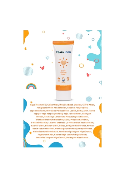 Baby İcon Organik Güneş Koruyucu Kremi Spf50 150ml
