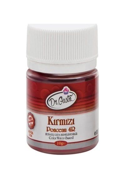 Dr. Gusto Su Bazlı Toz Gıda Boyası Kırmızı 10 G
