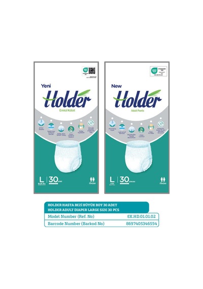 Holder Large Yetişkin Hasta Bezi - 30 Adet L