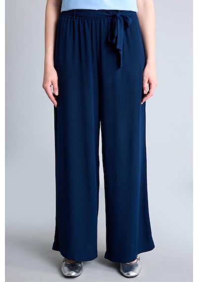 Defacto Culotte Geniş Paça Kırışık Dokulu Viskon Lacivert Pantolon C9565ax26smnv248 Lacivert-nv248