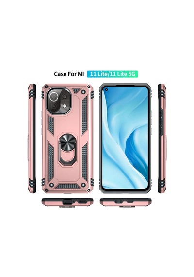 Xiaomi Mi 11 Lite Kılıf Sofya Yüzüklü Silikon Kapak
