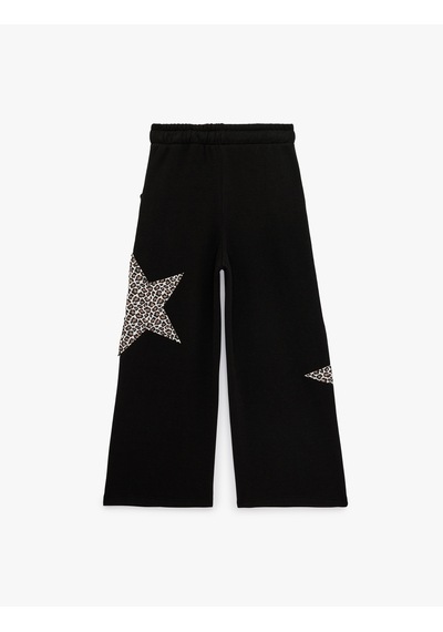 Koton Pamuklu Şardonlu Yıldız Aplike Detaylı Beli Lastikli Geniş Paça Eşofman Altı Siyah 7wkg40185ak Koton Pamuklu Şardonlu Yıldız Aplike Detaylı Beli Lastikli Geniş Paça Eşofman Altı Siyah 7wkg40185ak