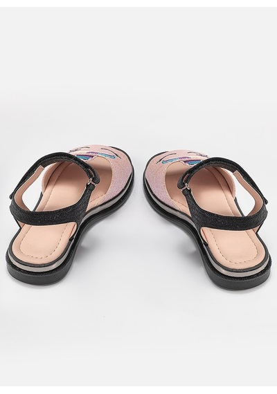 Casabony Unicorn Shine 3d Kız Sandalet Pembe - Siyah