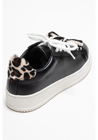 Luvishoes Luvi Shoes Warron Siyah Desenli Hakiki Deri Kadın Sneakers Siyah