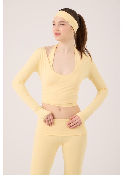 Holly Lolly Bağlamalı Crop Kesim Ellen Bolero Sarı