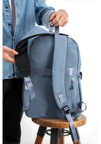 Ventis Qualty Okul Çantası Su Geçirmez Klinkır Kumaş Unisex Sırt Çantası Model 7d Mavi