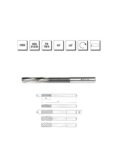 Mte Makina Takım 12 Mm Hss Dın 212 Silindirik Saplı Makina Raybası - B00303011200