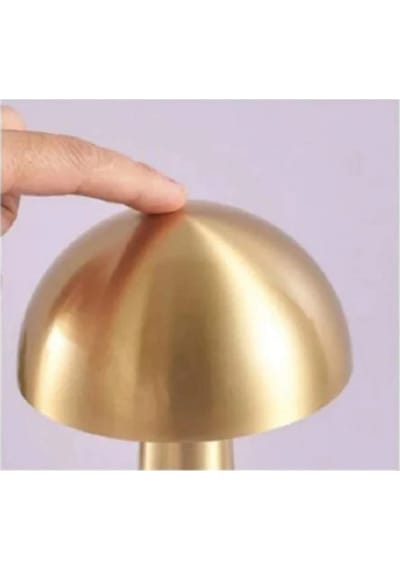 Masa Lambası Gece Lamba Mantar Model Usb Şarjlı Dekoratif Gold Re