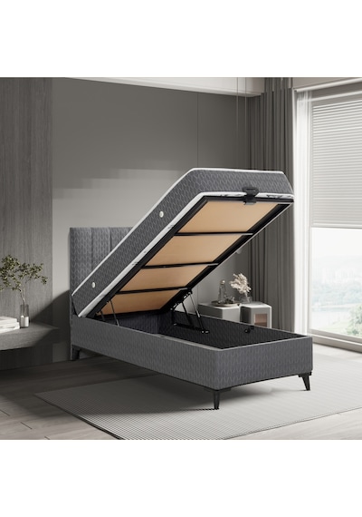 Luna Comfort Tek Kişilik Yatak Baza Başlık Set 3'lü Set Konuma Özel Teslimat 90 x 190 CM