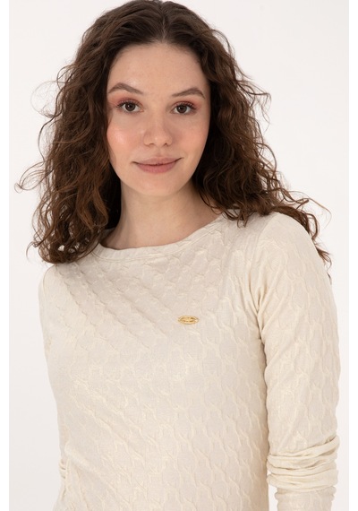 U.S. Polo Assn. Kadın Krem Sweatshirt 50309441-VR256