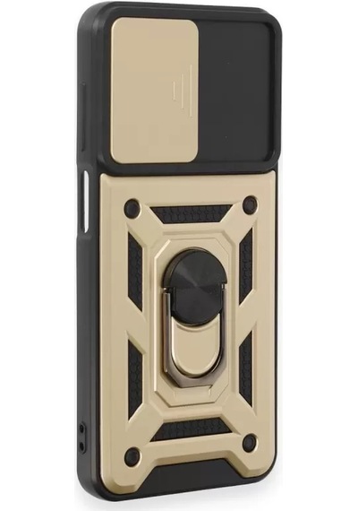 Newface Samsung Uyumlu Galaxy M14 5g Kılıf Pars Lens Yüzüklü Silikon - Gold Resimdeki