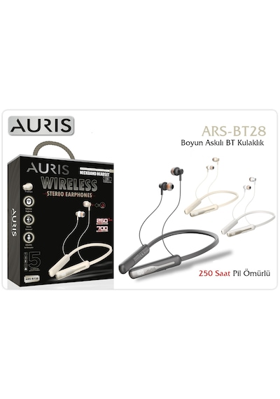 Auris Bt28 250 Saat Lcd Boyun Askılı Bluetooth Kulaklık