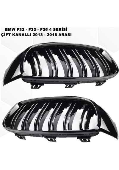 Bmw F33 4 Serisi M4 Ön Panjur Izgara Böbrek Çift Kanal Piano Black