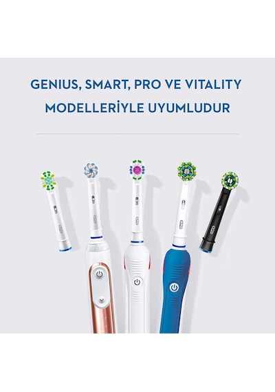 Oral-B Cross Action Clean Maximizer 3+1 Yedek Fırça Başlığı Beyaz