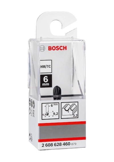 Bosch 6mm Şaftlı Dayamaklı Fitil Freze Ucu 6 6,35 40 2608628460