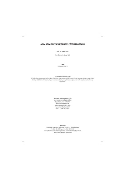 Bireyselleştirilmiş Eğitim Programı - Hakan Sarı - Eğiten Kitap