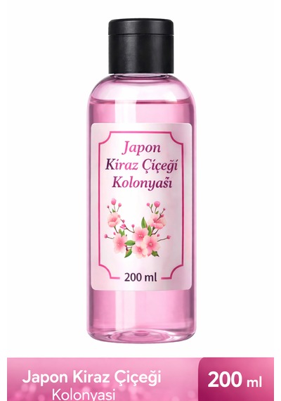 Japon Kiraz Çiçeği Kolonyası 200 Ml Ferahlatıcı Sakura Kokusu, Uzun Süre Kalıcı, Günlük Kullanıma Uygun