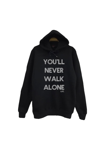 You'll Never Walk Alone Kapüşonlu Sweatshirt Siyah